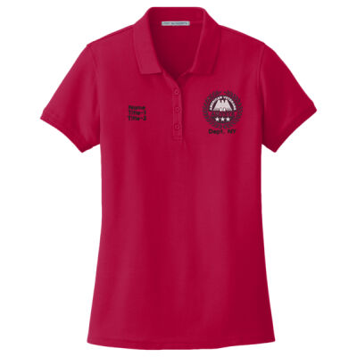 AMVETS Ladies - Deep Red  - Women's Core Classic Pique Polo Thumbnail